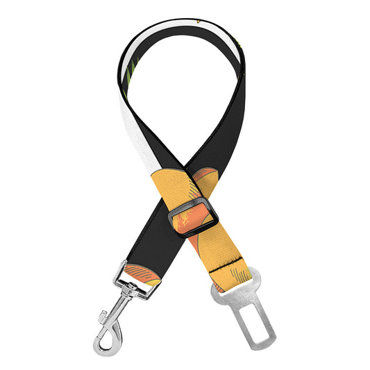 Mango Fruit Striped Pattern Print Dog Seat Belt