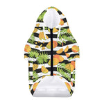 Mango Fruit Striped Pattern Print Dog Zip Up Hoodie