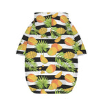 Mango Fruit Striped Pattern Print Dog Zip Up Hoodie