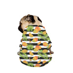 Mango Fruit Striped Pattern Print Dog Zip Up Jacket