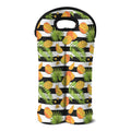 Mango Fruit Striped Pattern Print Double Neoprene Wine Tote