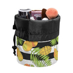 Mango Fruit Striped Pattern Print Drawstring Makeup Bag
