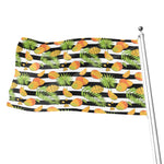 Mango Fruit Striped Pattern Print Flag
