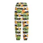 Mango Fruit Striped Pattern Print Fleece Lined Knit Pants