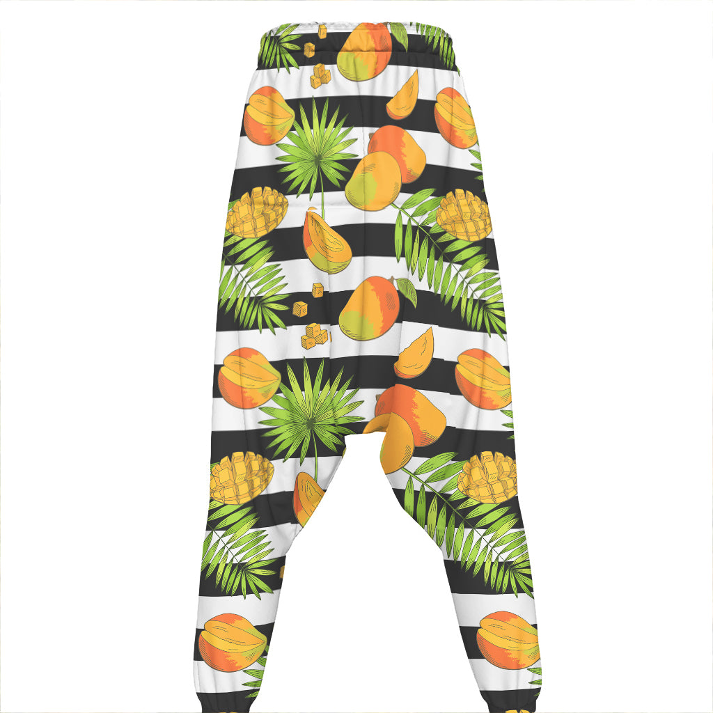 Mango Fruit Striped Pattern Print Hammer Pants