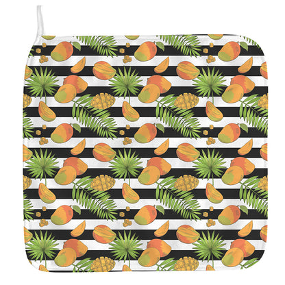 Mango Fruit Striped Pattern Print Hand Towel