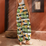 Mango Fruit Striped Pattern Print Harem Pants