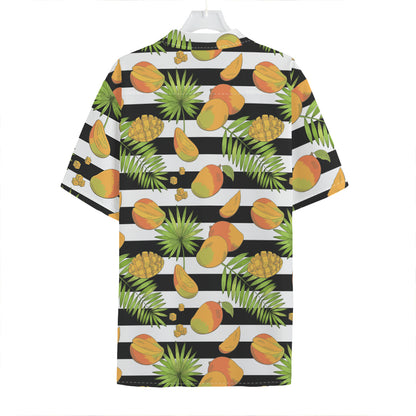Mango Fruit Striped Pattern Print Hawaiian Shirt