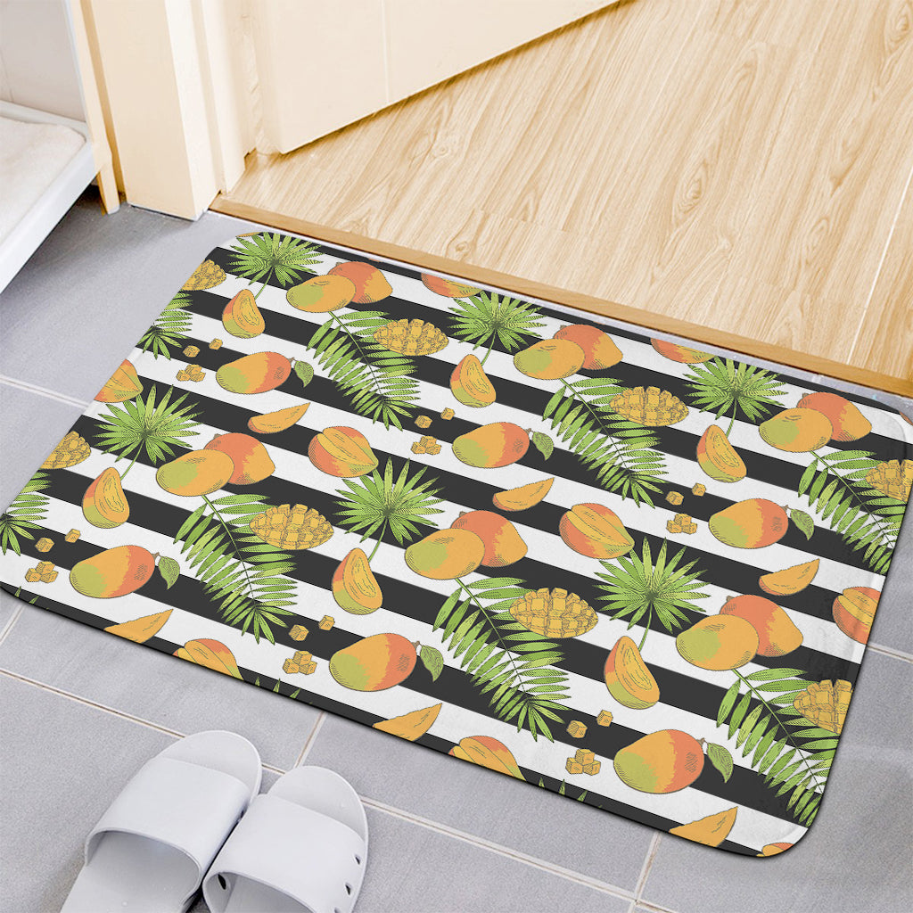 Mango Fruit Striped Pattern Print Indoor Door Mat