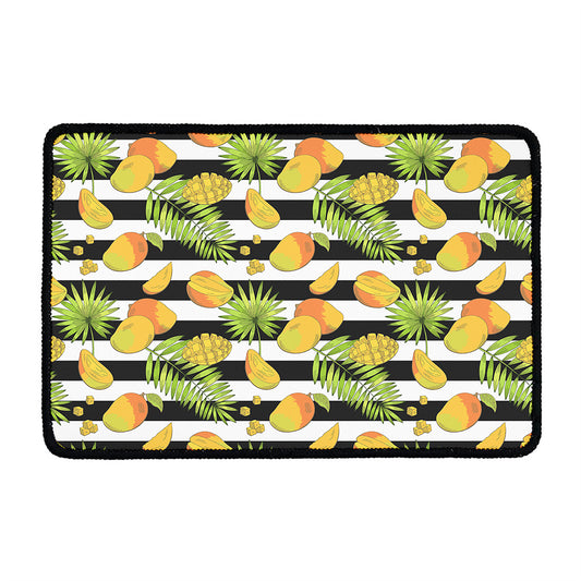 Mango Fruit Striped Pattern Print Kitchen Mat