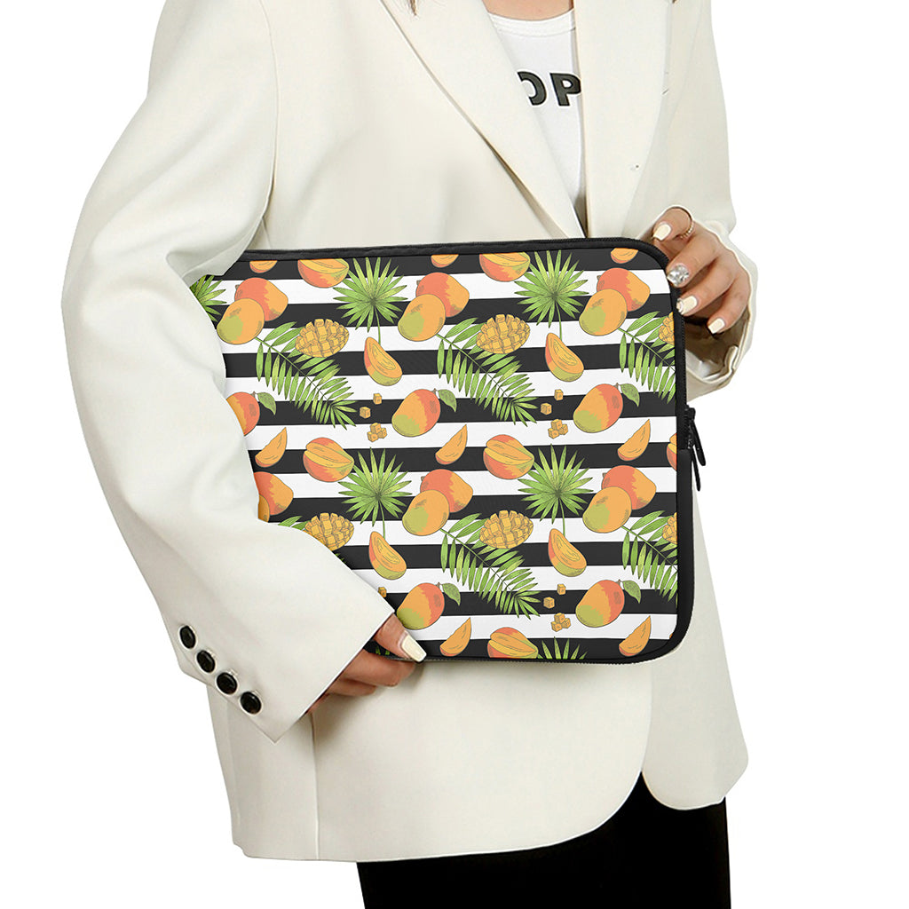 Mango Fruit Striped Pattern Print Laptop Sleeve