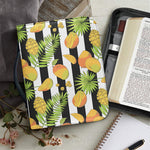 Mango Fruit Striped Pattern Print Leather Bible Cover