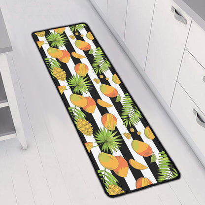 Mango Fruit Striped Pattern Print Long Kitchen Mat