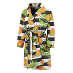 Mango Fruit Striped Pattern Print Men's Bathrobe