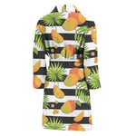 Mango Fruit Striped Pattern Print Men's Bathrobe