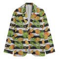Mango Fruit Striped Pattern Print Men's Blazer