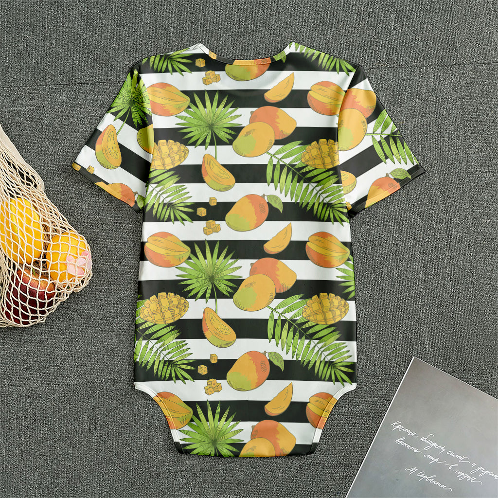 Mango Fruit Striped Pattern Print Men's Bodysuit