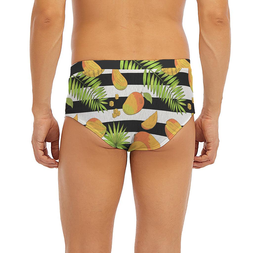 Mango Fruit Striped Pattern Print Men's Briefs