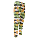 Mango Fruit Striped Pattern Print Men's Compression Pants