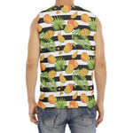 Mango Fruit Striped Pattern Print Men's Fitness Tank Top