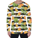 Mango Fruit Striped Pattern Print Men's Long Sleeve T-Shirt