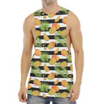 Mango Fruit Striped Pattern Print Men's Muscle Tank Top
