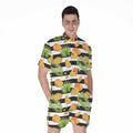 Mango Fruit Striped Pattern Print Men's Romper