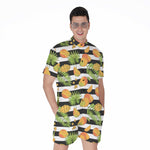 Mango Fruit Striped Pattern Print Men's Rompers