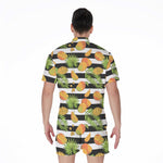 Mango Fruit Striped Pattern Print Men's Rompers