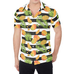 Mango Fruit Striped Pattern Print Men's Shirt