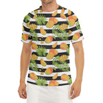 Mango Fruit Striped Pattern Print Men's Short Sleeve Rash Guard