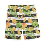 Mango Fruit Striped Pattern Print Men's Sports Shorts