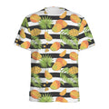 Mango Fruit Striped Pattern Print Men's Athletic T-Shirt