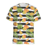 Mango Fruit Striped Pattern Print Men's Sports T-Shirt