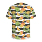 Mango Fruit Striped Pattern Print Men's Sports T-Shirt