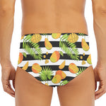 Mango Fruit Striped Pattern Print Men's Triangle Swim Briefs