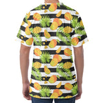 Mango Fruit Striped Pattern Print Men's Velvet T-Shirt