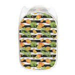 Mango Fruit Striped Pattern Print Mesh Laundry Hamper