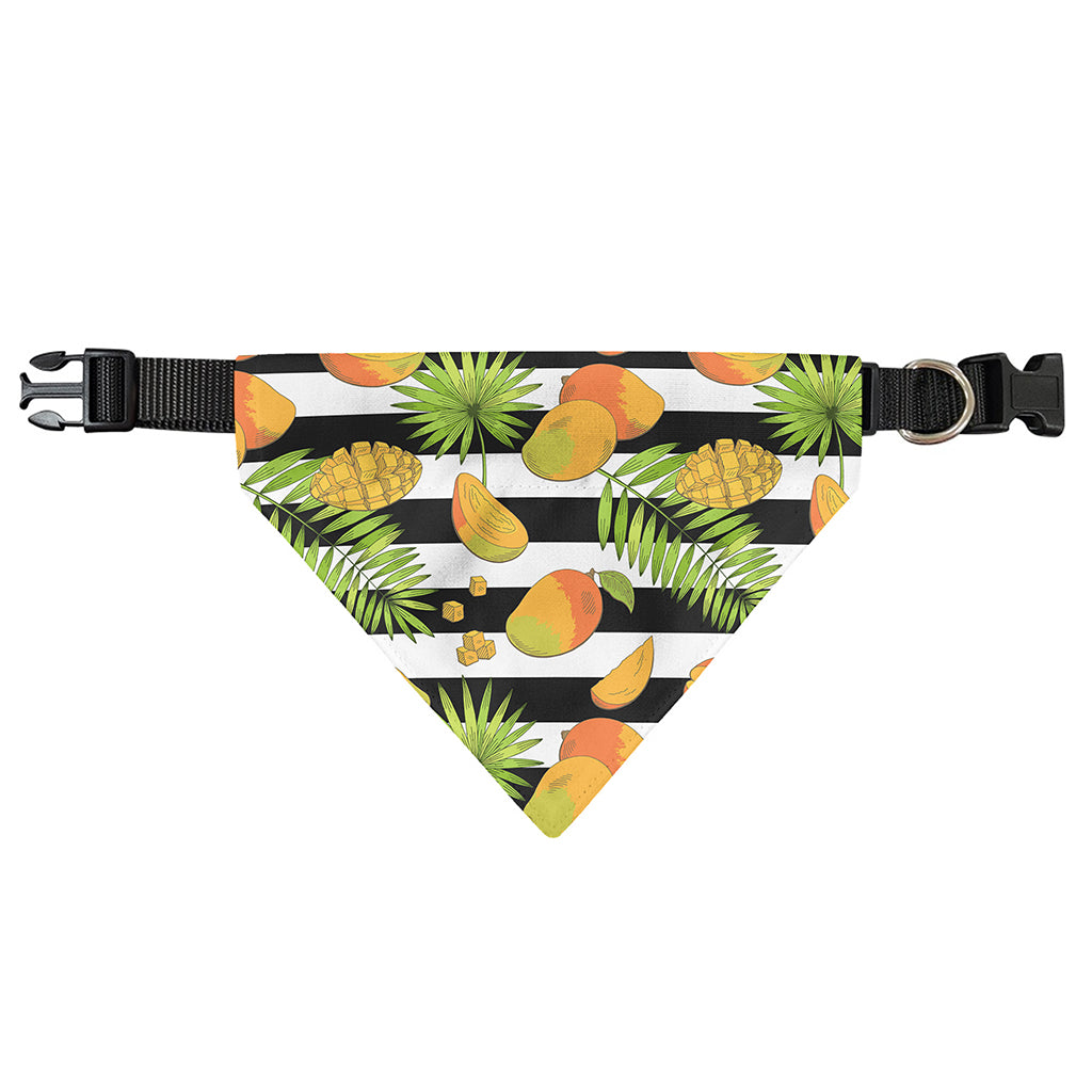Mango Fruit Striped Pattern Print Over The Collar Dog Bandana