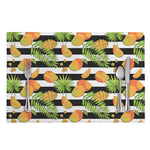 Mango Fruit Striped Pattern Print Placemat