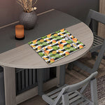 Mango Fruit Striped Pattern Print Placemat