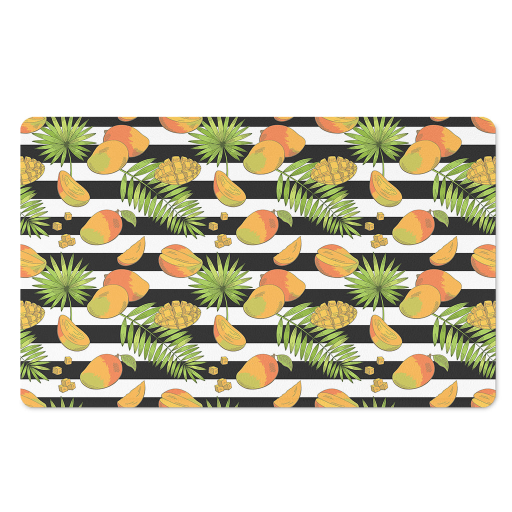 Mango Fruit Striped Pattern Print Polyester Doormat