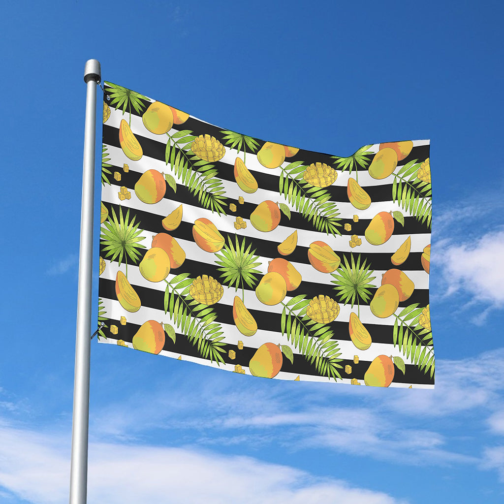 Mango Fruit Striped Pattern Print Polyester Flag