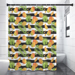 Mango Fruit Striped Pattern Print Premium Shower Curtain