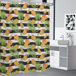 Mango Fruit Striped Pattern Print Premium Shower Curtain