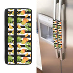 Mango Fruit Striped Pattern Print Refrigerator Handle Covers