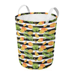 Mango Fruit Striped Pattern Print Round Laundry Basket