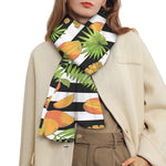 Mango Fruit Striped Pattern Print Scarf