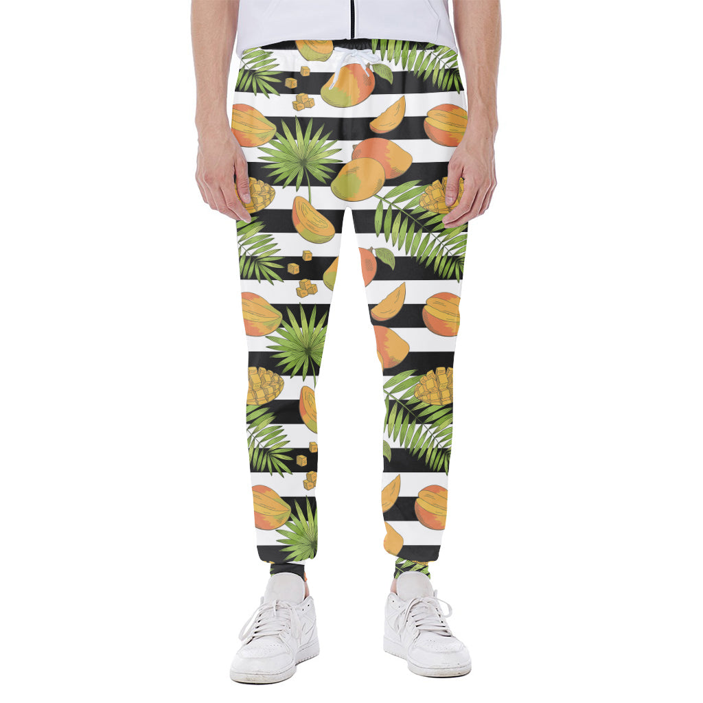 Mango Fruit Striped Pattern Print Scuba Joggers