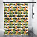 Mango Fruit Striped Pattern Print Shower Curtain